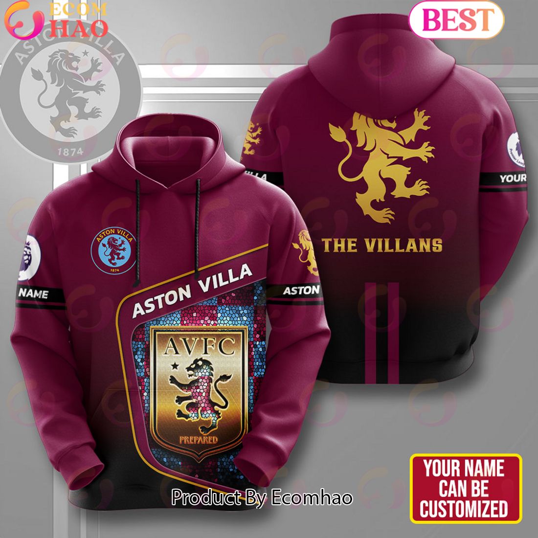 Personalized Aston Villa 3D Apparels