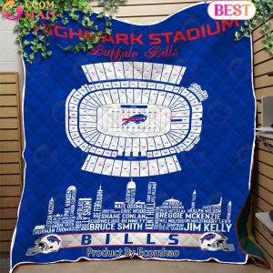 Buffalo Bills NFL Football Legend Skyline Quilt Blanket