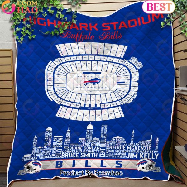 Buffalo Bills NFL Football Legend Skyline Quilt Blanket