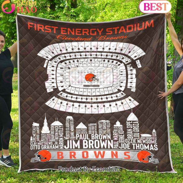 Cleveland Browns NFL Football Legend Skyline Quilt Blanket