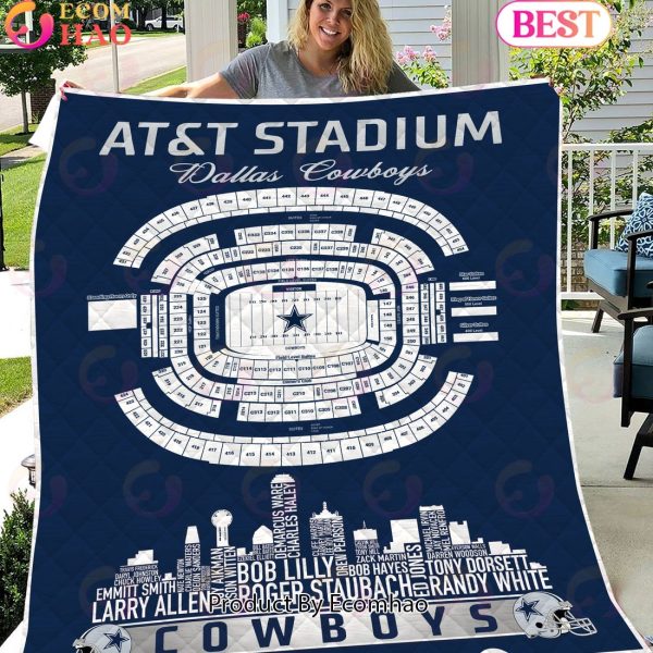 Dallas Cowboys NFL Football Legend Skyline Quilt Blanket