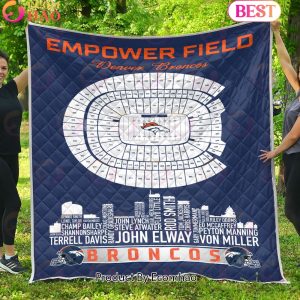 Denver Broncos NFL Football Legend Skyline Quilt Blanket Denver Broncos NFL Football Legend Skyline Quilt Blanket