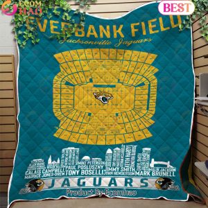 Jacksonville Jaguars NFL Football Legend Skyline Quilt Blanket