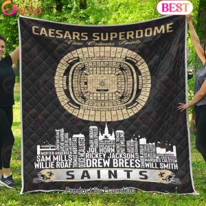 New Orleans Saints NFL Football Legend Skyline Quilt Blanket New Orleans Saints NFL Football Legend Skyline Quilt Blanket