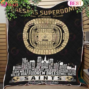 New Orleans Saints NFL Football Legend Skyline Quilt Blanket New Orleans Saints NFL Football Legend Skyline Quilt Blanket