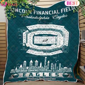 Philadelphia Eagles NFL Football Legend Skyline Quilt Blanket Philadelphia Eagles NFL Football Legend Skyline Quilt Blanket