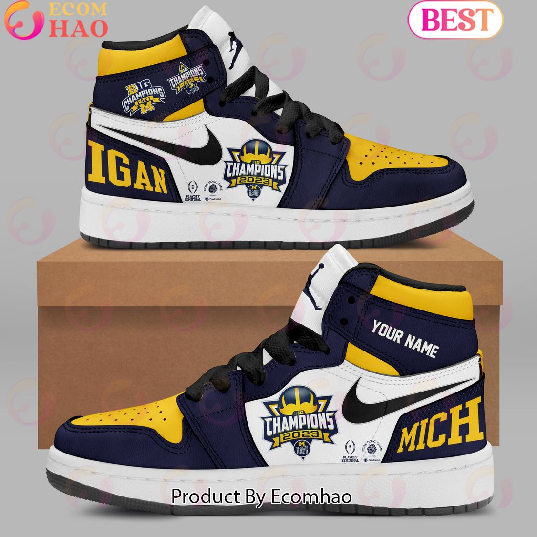 Michigan Football Champions Rose Bowl 2024 Air Jordan 1