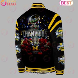 Michigan Football Champions Rose Bowl 2024 Baseball Jacket
