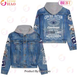 Cowboy Nation America’s Teams Cowboys Smash Mouth For Life Dallas Cowboys Hooded Denim Jacket Cowboy Nation America’s Teams Cowboys Smash Mouth For Life Dallas Cowboys Hooded Denim Jacket
