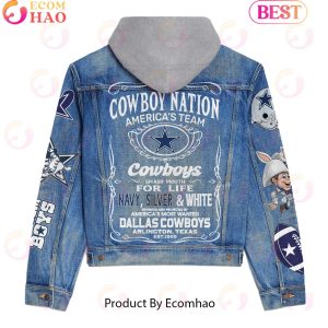 Cowboy Nation America’s Teams Cowboys Smash Mouth For Life Dallas Cowboys Hooded Denim Jacket Cowboy Nation America’s Teams Cowboys Smash Mouth For Life Dallas Cowboys Hooded Denim Jacket
