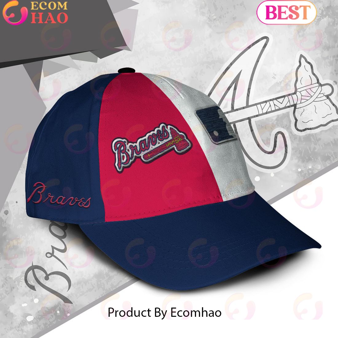 MLB Atlanta Braves Custom Name Embroidery Cap