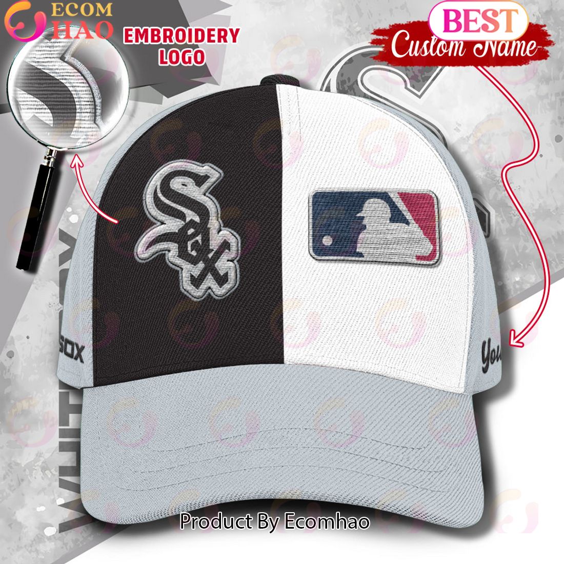 MLB Chicago White Sox Custom Name Embroidery Cap