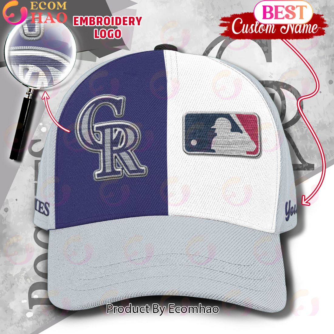 MLB Colorado Rockies Custom Name Embroidery Cap