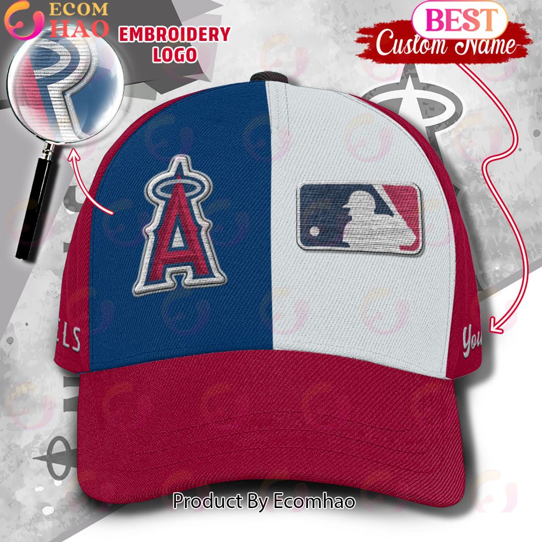 MLB Los Angeles Angels Custom Name Embroidery Cap