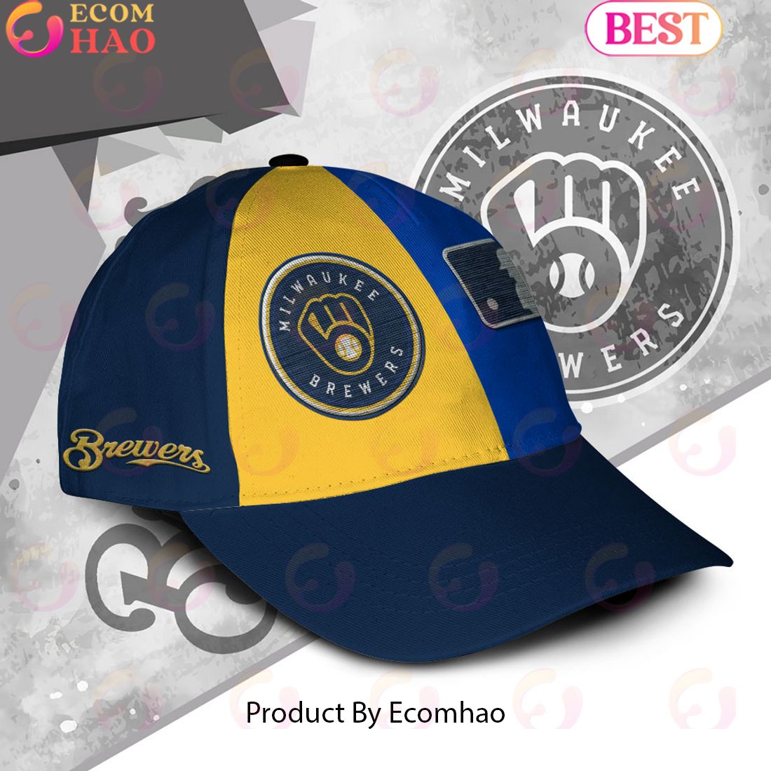 MLB Milwaukee Brewers Custom Name Embroidery Cap