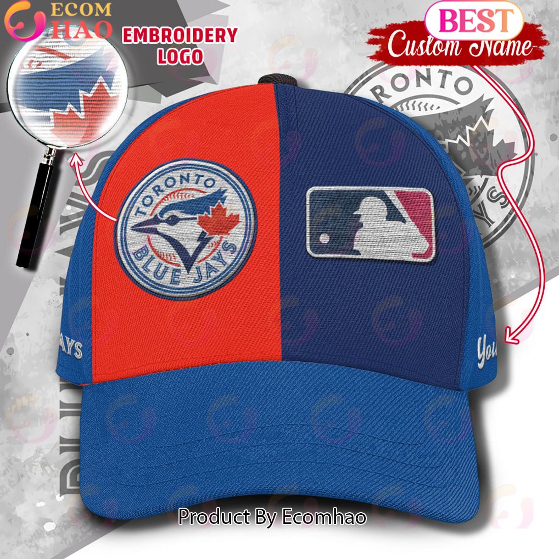 MLB Toronto Blue Jays Custom Name Embroidery Cap