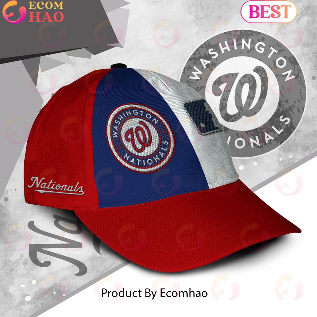 MLB Washington Nationals Custom Name Embroidery Cap