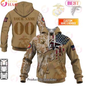 NFL Atlanta Falcons Special Marine Camo Design 3D Hoodie