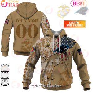 NFL Carolina Panthers Special Marine Camo Design 3D Hoodie
