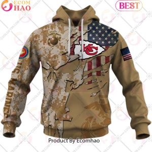 NFL Kansas City Chiefs Special Marine Camo Design 3D Hoodie