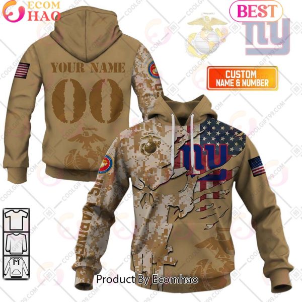 NFL New York Giants Special Marine Camo Design 3D Hoodie
