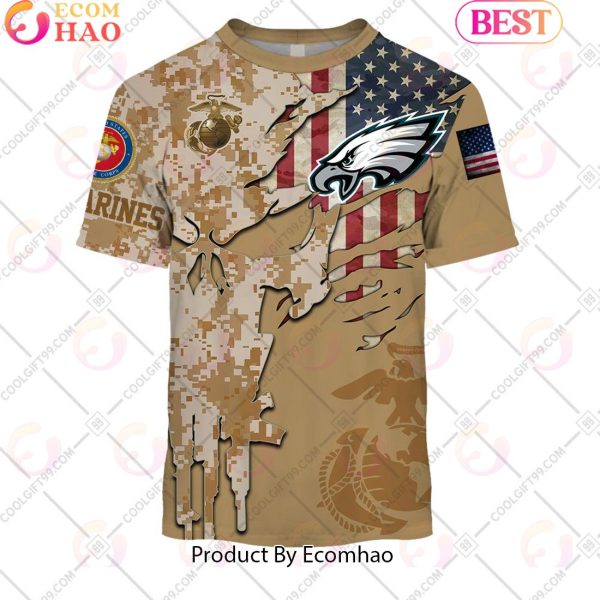 NFL Philadelphia Eagles Special Marine Camo Design 3D Hoodie
