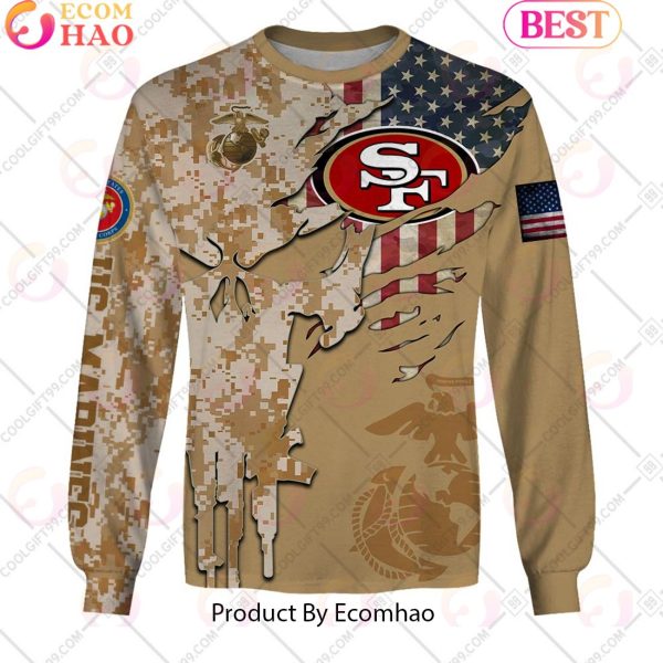NFL San Francisco 49ers Special Marine Camo Design 3D Hoodie
