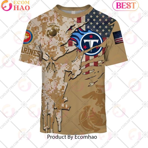 NFL Tennessee Titans Special Marine Camo Design 3D Hoodie