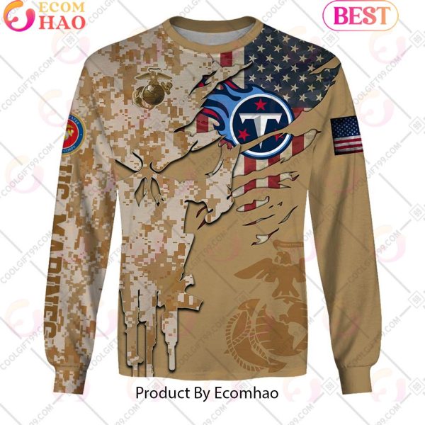 NFL Tennessee Titans Special Marine Camo Design 3D Hoodie