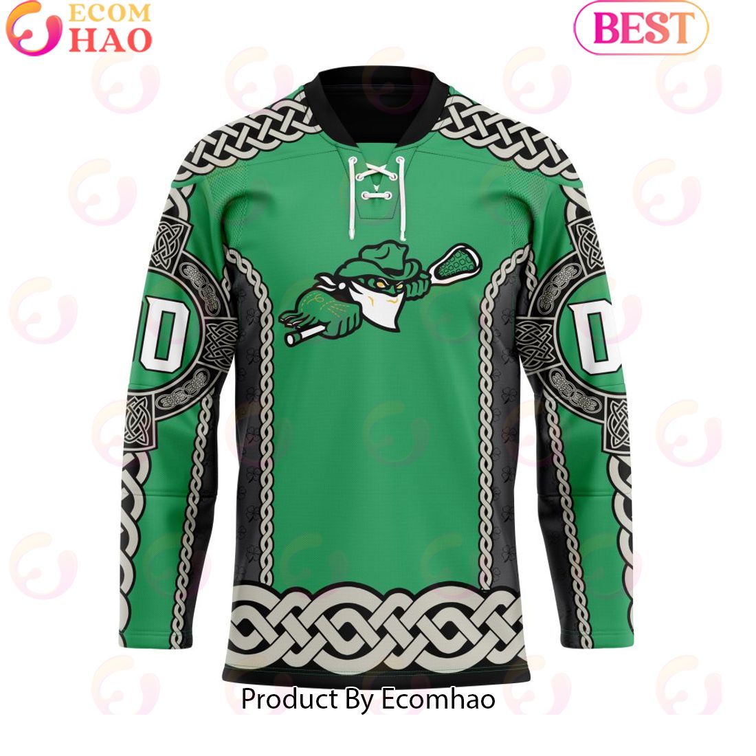 Buffalo Bandits St Patrick Day Custom Name Custom Number Team Jersey Hockey Jersey