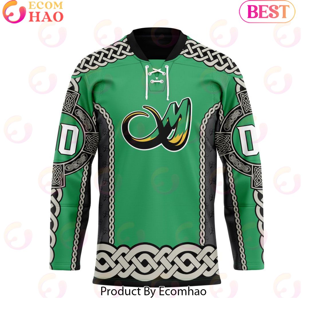 Colorado Mammoth St Patrick Day Custom Name Custom Number Team Jersey Hockey Jersey