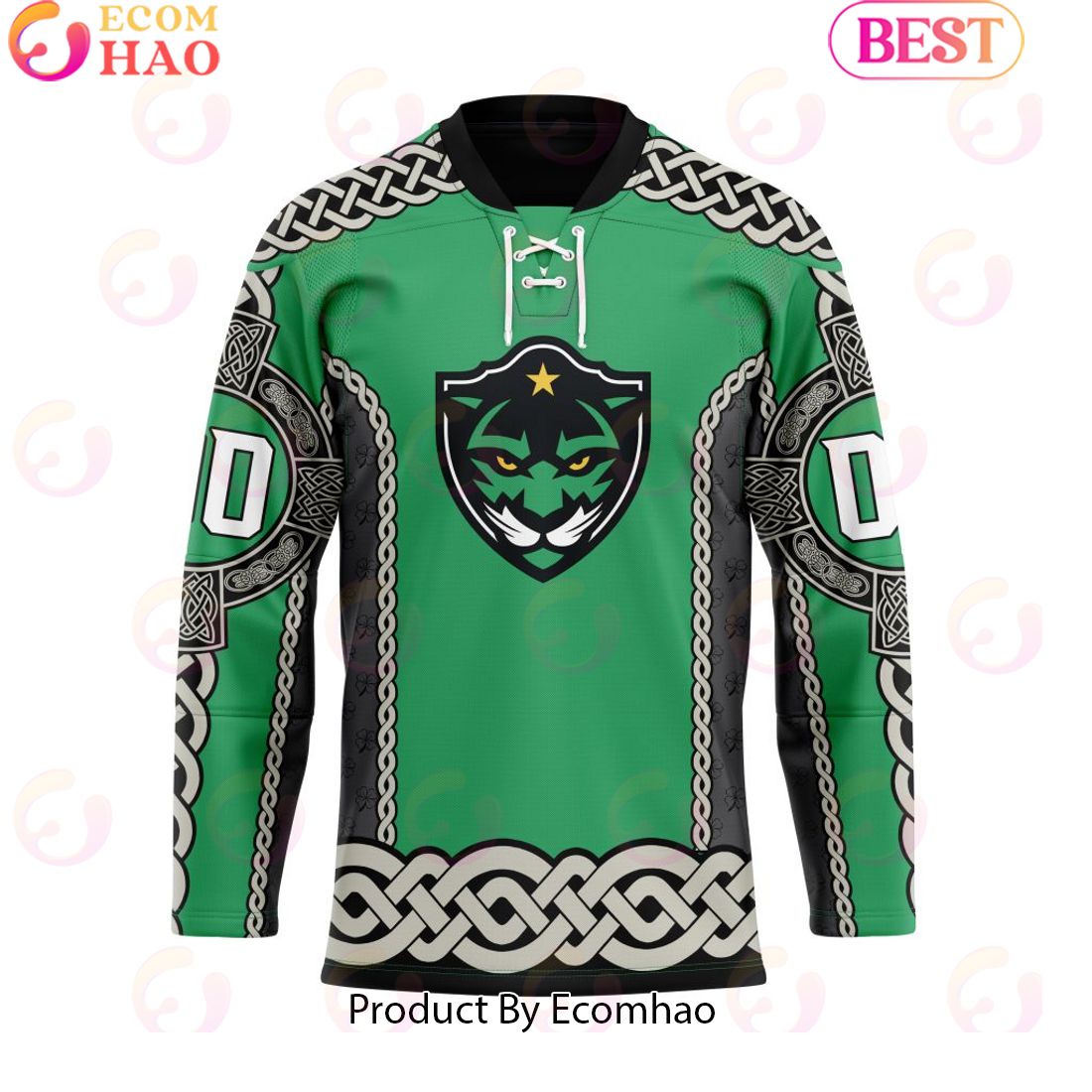 Panther City Lacrosse Club St Patrick Day Custom Name Custom Number Team Jersey Hockey Jersey