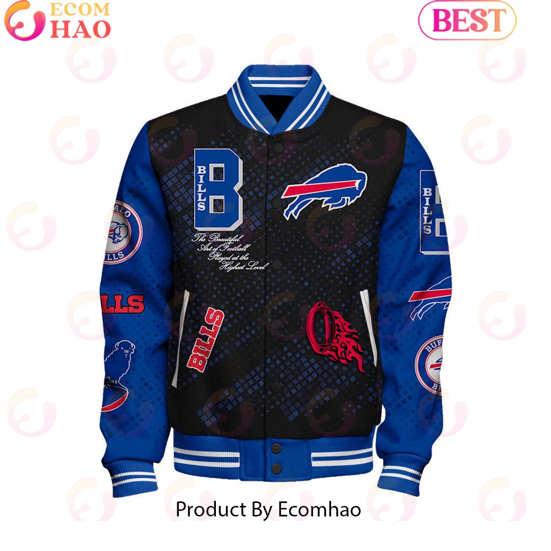 Buffalo Bills National Football League Pattern Baseball Jacket