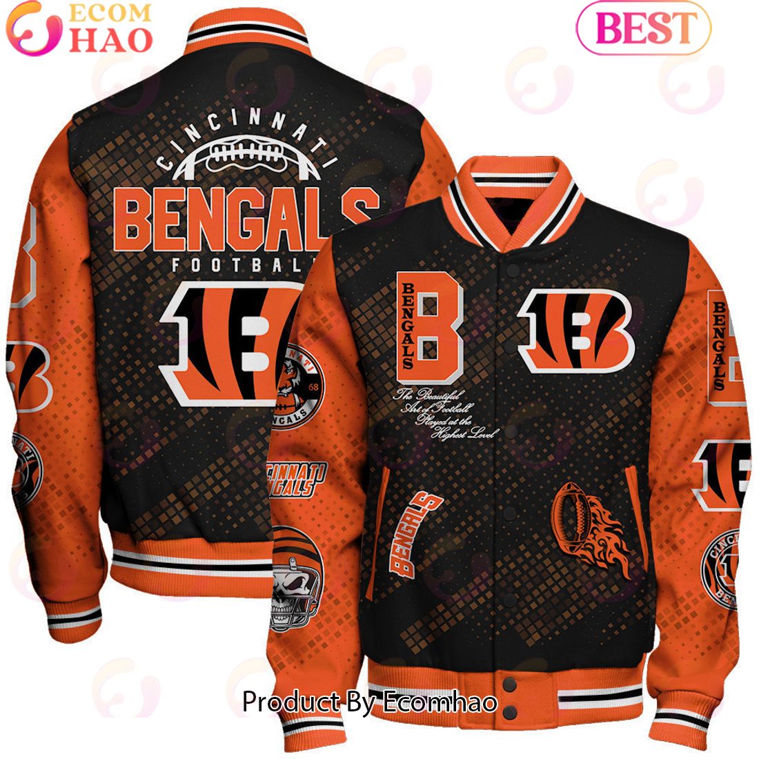 Cincinnati Bengals National Football League Pattern Baseball Jacket