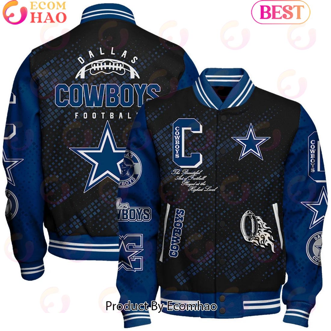 Dallas Cowboys National Football League Pattern Baseball Jacket