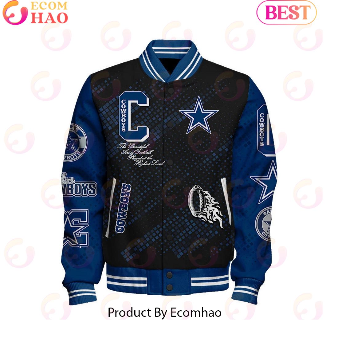 Dallas Cowboys National Football League Pattern Baseball Jacket