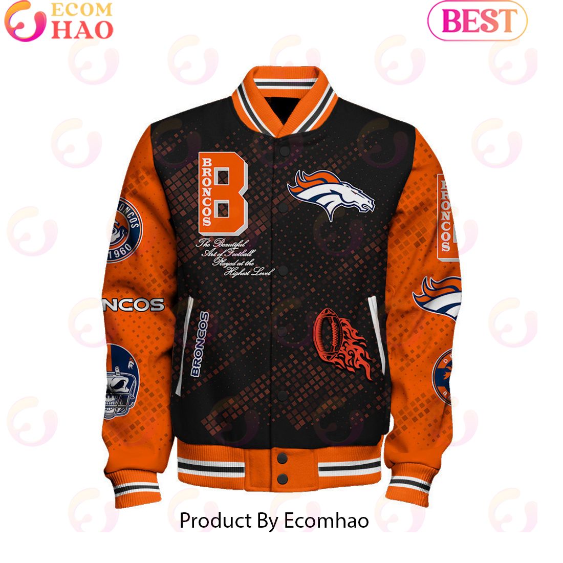 Denver Broncos National Football League Pattern Baseball Jacket