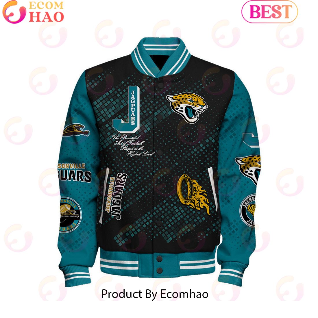 Jacksonville Jaguars National Football League Pattern Baseball Jacket