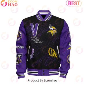 Minnesota Vikings National Football League Pattern Baseball Jacket