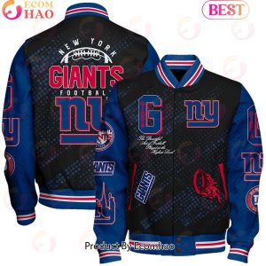 New York Giants National Football League Pattern Baseball Jacket New York Giants National Football League Pattern Baseball Jacket
