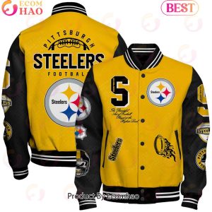 Pittsburgh Steelers National Football League Pattern Baseball Jacket Pittsburgh Steelers National Football League Pattern Baseball Jacket