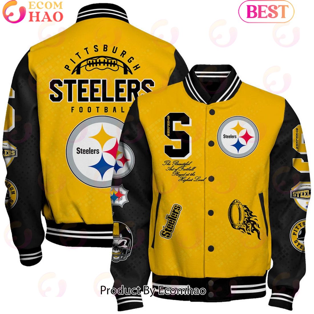 Pittsburgh Steelers National Football League Pattern Baseball Jacket