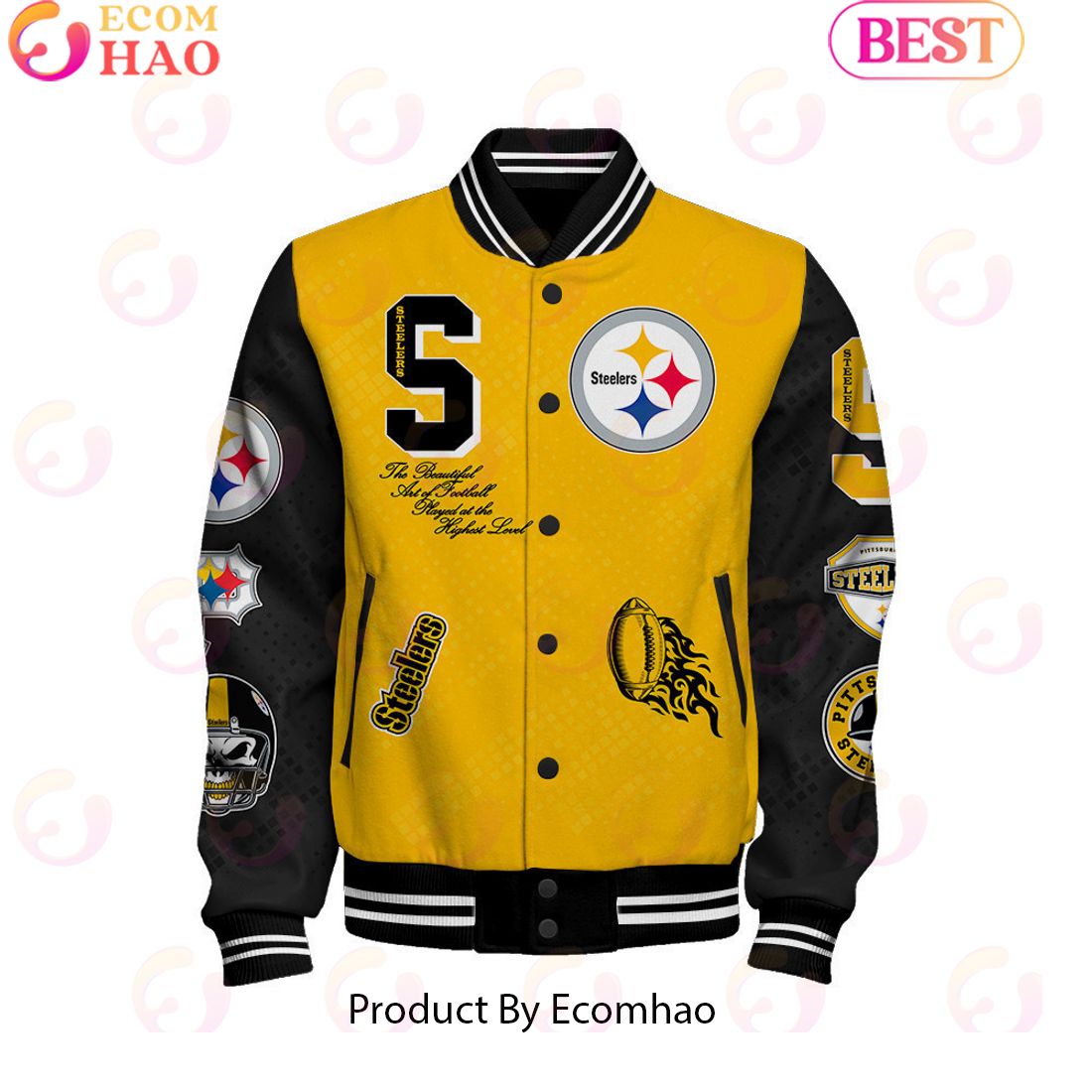 Pittsburgh Steelers National Football League Pattern Baseball Jacket