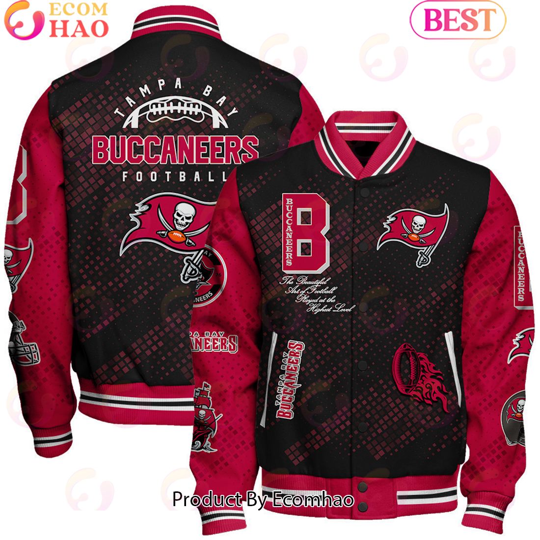 Tampa Bay Buccaneers National Football League Pattern Baseball Jacket