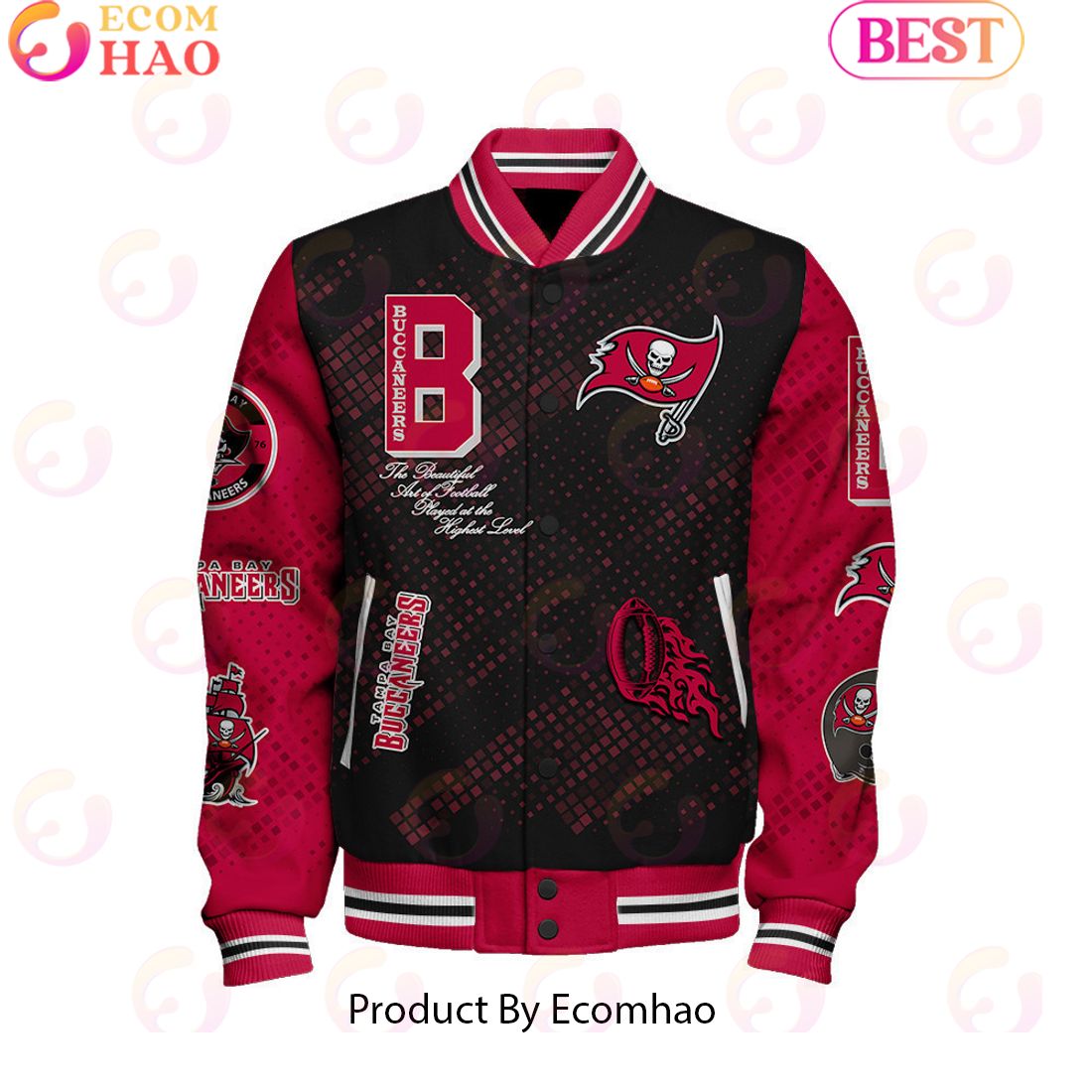 Tampa Bay Buccaneers National Football League Pattern Baseball Jacket