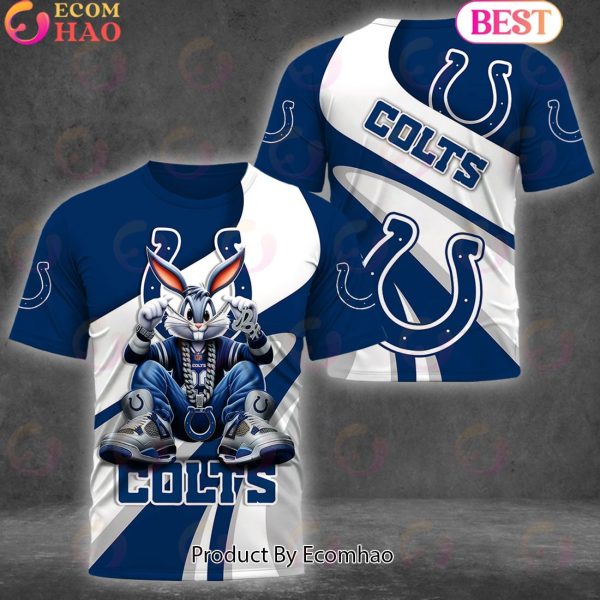Custom Name NFL Indianapolis Colts Bugs Bunny Sport Clothing 3D Hoodie