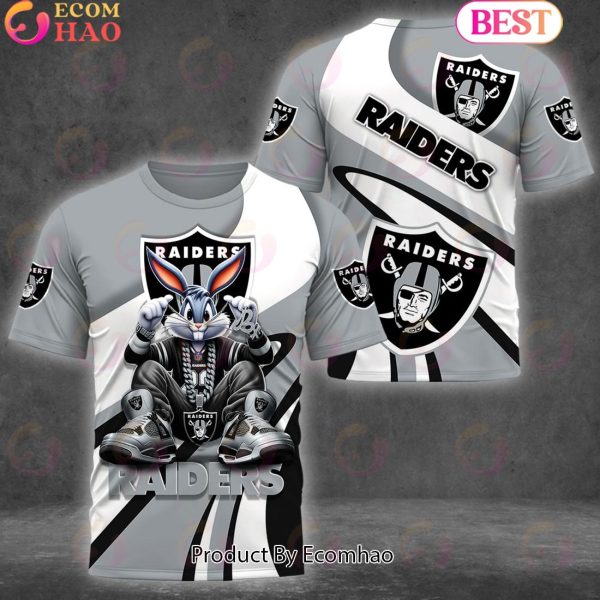 Custom Name NFL Las Vegas Raiders Bugs Bunny Sport Clothing 3D Hoodie