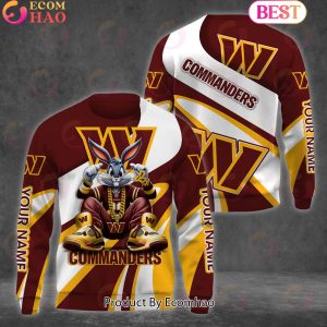 Custom Name NFL Washington Commanders Bugs Bunny Sport Clothing 3D Hoodie