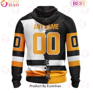 Custom OHL Brantford Bulldogs Mix Home And Away Jersey Personalized Letters Number Hoodie