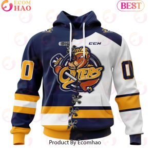 Custom OHL Erie Otters Mix Home And Away Jersey Personalized Letters Number Hoodie